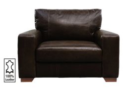 Heart of House - Eton - Leather Cuddle Chair - Chocolate